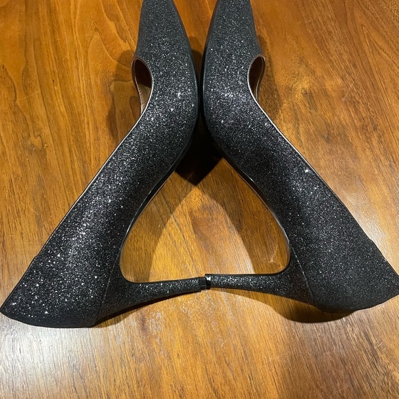 Calvin Klein Black/Gray Sparkle Heels - Picture 2 of 8